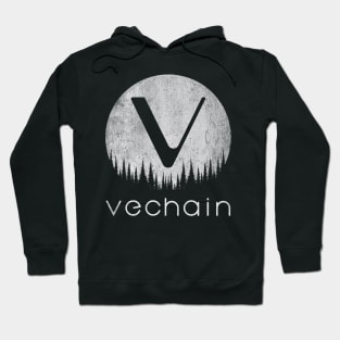 Vintage Vechain VET Coin To The Moon Crypto Token Cryptocurrency Wallet Birthday Gift For Men Women Kids Hoodie